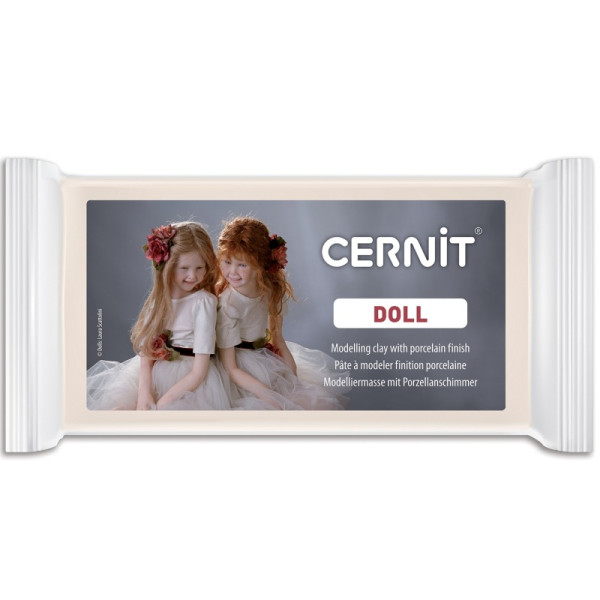 photo - Pâte polymère - A cuire - Pâte à modeler - Finition porcelaine - Rose beige - Bloc de 500g - Cernit - Doll
