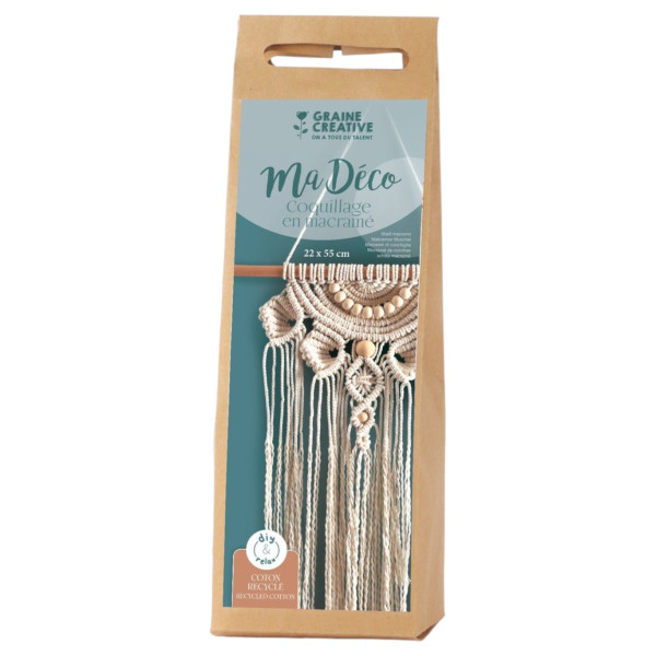 photo - Kit créatif - Macramé - Coquillage - Accessoires inclus - Graine créative