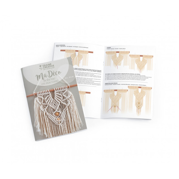 Kit créatif - Macramé - Bohème - À suspendre - Accessoires inclus - Graine créative