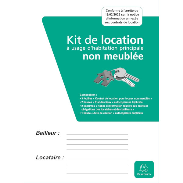 Kit de location à usage d'habitation principale non meublée - 41E - Exacompta