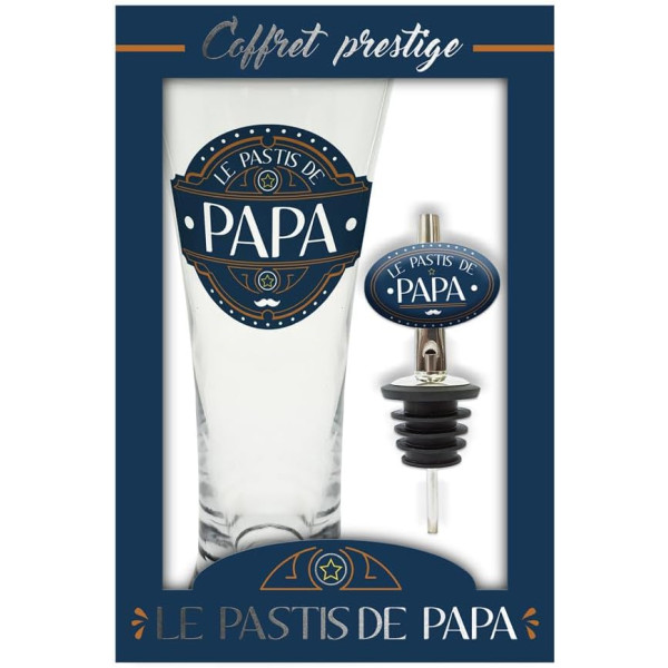 photo - Coffret le pastis de papa - Verre + bec doseur - Idée cadeau - Fête des pères