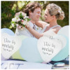 8 Ballons - Forme de cœur - Blanc - Vive les mariés - Décoration - Mariage - A gonfler