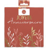 photo - Lot de 10 serviettes - Joyeux anniversaire - Terracotta - 33x33cm