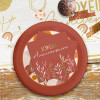 Lot de 10 serviettes - Joyeux anniversaire - Terracotta - 33x33cm