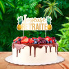 Décoration gâteau - Motif tropical - Joyeuse retraite - 17x13cm - Tropical party