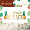 photo - Décoration gâteau - Motif tropical - Joyeuse retraite - 17x13cm