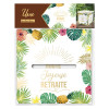 photo - Urne - Motif tropical - Carré - Joyeuse retraite - Carton - 20x20x20cm