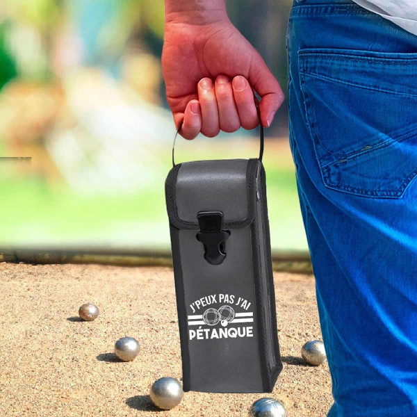 Sacoche Pour 3 Boules De Pétanque + Cochonnet - Transport Facile Avec Poignée - Tissu Résistant, Zip Solide - Dimensions 23x9x7,5 Cm