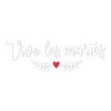 Sticker pour voiture - Vitre - Blanc et rouge - Vive les mariés - Décoration - Mariage - 70x20cm