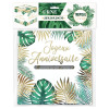 photo - Urne - Motif tropical - Carré - Joyeux anniversaire - Cagnotte - Carton - 20x20x20cm - Tropical party