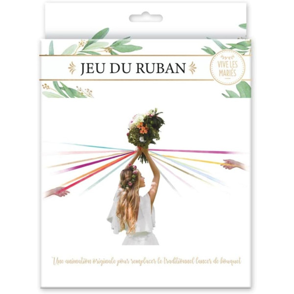 photo - Jeu du ruban - Animation - Mariage - Bouquet de la marié - Assortiment de couleurs - Lot de 15