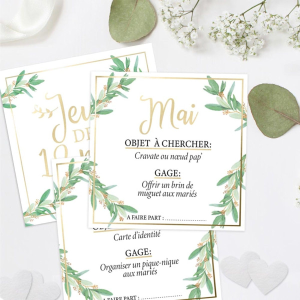 Jeu des 12 mois - Animation - Mariage - Vive les mariés