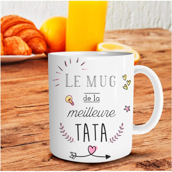 Tasse - Mug - Avec anse - Meilleure tata - Idées cadeaux