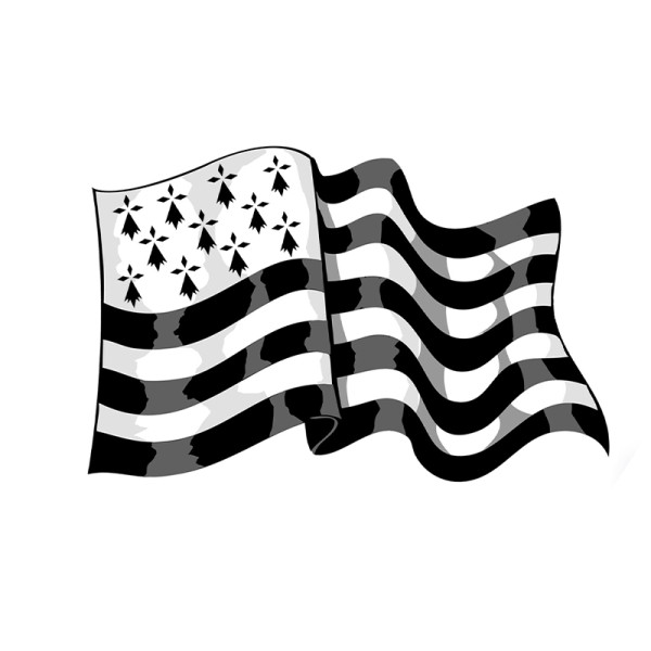 photo-Autocollant - Drapeau breton - Adhésif - Voiture - Tous supports - Bretagne