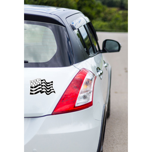 Autocollant - Drapeau breton - Adhésif - Voiture - Tous supports - Bretagne