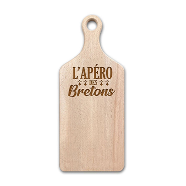Planche apéro - Planche à découper - Bois - Apéro des bretons - 38x15cm