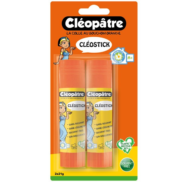 photo - Lot de 2 bâtons de colle - Blanche - Cléopâtre - Cléostick - 21g