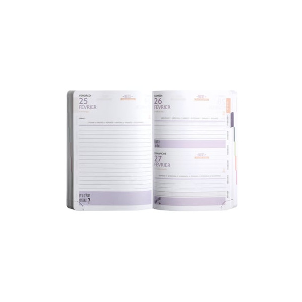 Agenda - 2026/2027 - Scolaire - Bleu pastel - 1jour par page - Septembre à Septembre - Exacompta