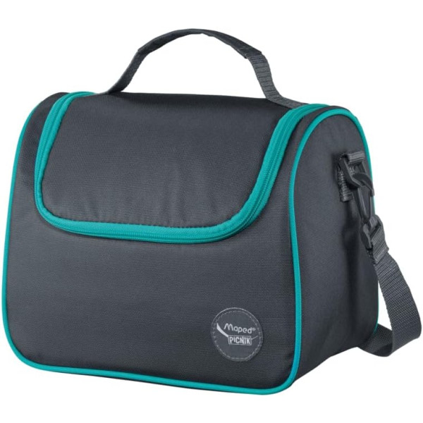 Sac à déjeuner et goûter - Isotherme - Bleu/Gris - Avec bandoulière - Picnik - Maped
