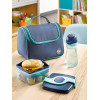 Sac à déjeuner et goûter - Isotherme - Bleu/Gris - Avec bandoulière - Picnik - Maped