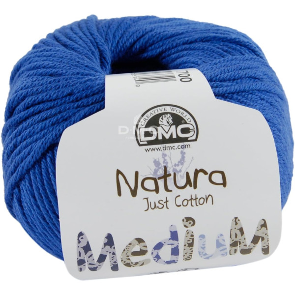 photo-Pelote - 100% coton - Bleu pétrole - Epais - DMC - Natura Médium - Tricot - Crochet