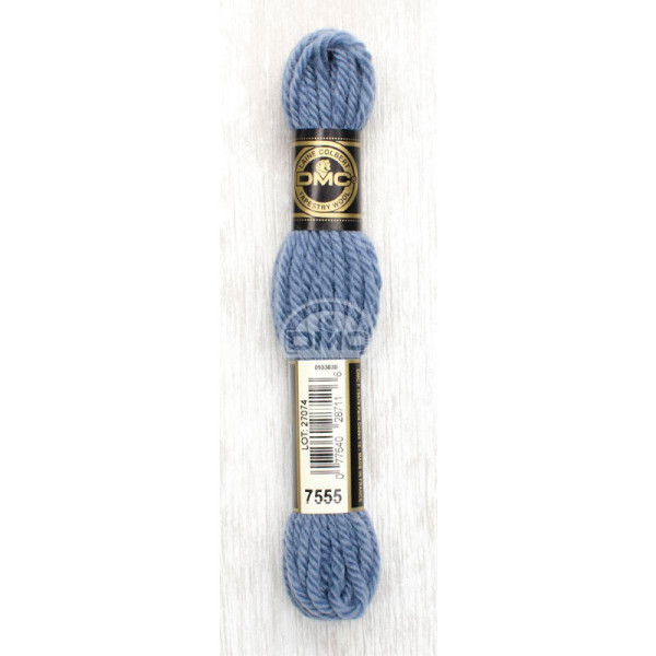 photo-Fil de laine - DMC - Laine Colbert - 100% laine - Gris bleu foncé - 7555 - Canevas