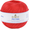 photo-Pelote de laine - 100% coton - Rouge vif - 5666 - DMC - Petra - Longues fibres