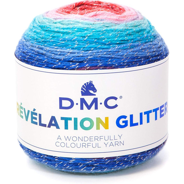 photo-Pelote de laine - DMC - Révélation glitter - Laine, acrylique, polyester - Tricot - Crochet
