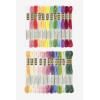 Fils de laine - 24 échevettes - Fil mouliné - DMC - Couleurs florales - Broderie - Point de croix