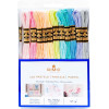 photo-Fils de laine - 12 échevettes - Fil mouliné - DMC - Coloris pastels - Broderie - Point de croix