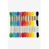 Fils de laine - 12 échevettes - Fil mouliné - DMC - Couleurs passion - Broderie - Point de croix