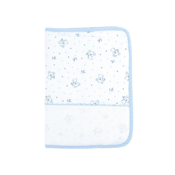 photo-Protège carnet de santé - A broder - Bleu/motif koala - 25x18cm - Bébé - Naissance