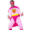 photo - Déguisement - Biteman - Rose - Costume - Humour - fête - Enterrement de vie de garçon - Taille unique adulte