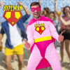 Déguisement - Biteman - Rose - Costume - Humour - fête - Enterrement de vie de garçon - Taille unique adulte
