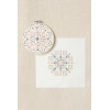Kit point de croix - Broderie - Motifs persans colorés - DMC - Inclus tambour, toile, fils