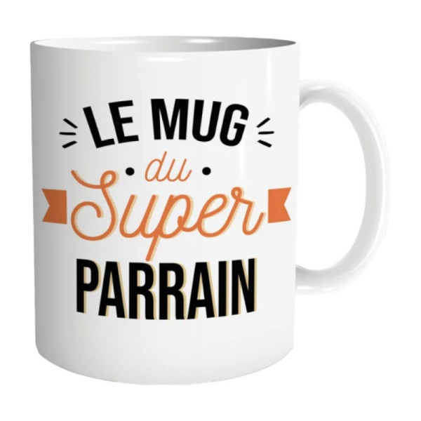 photo - Tasse - Mug - Avec anse - Super parrain - Idées cadeaux