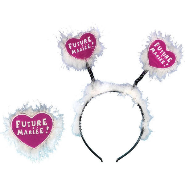 photo - Serre tête et badge - Future mariée - Enterrement de vie de jeune fille - EVJF party