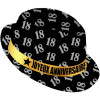 photo-Chapeau - Borsalino - Déguisement - Anniversaire - 18 ans - Noir et or - Adulte