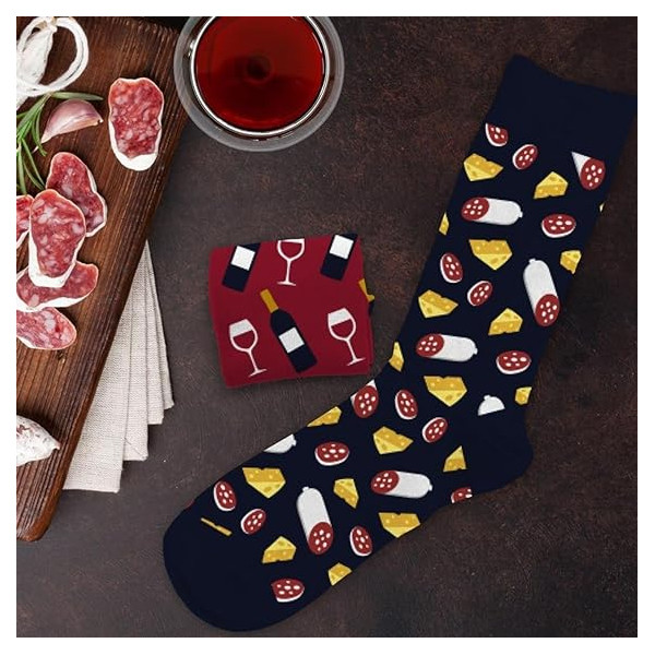 Chaussettes - Pinard sauciflard - Humour - Dépareillées - Idée cadeau
