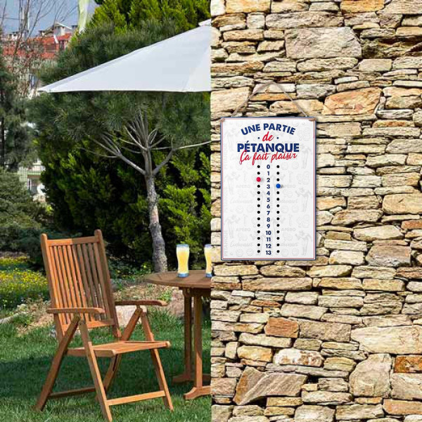 Compteur pour les points à la pétanque - Bois - Jeu de pétanque - Idée cadeau