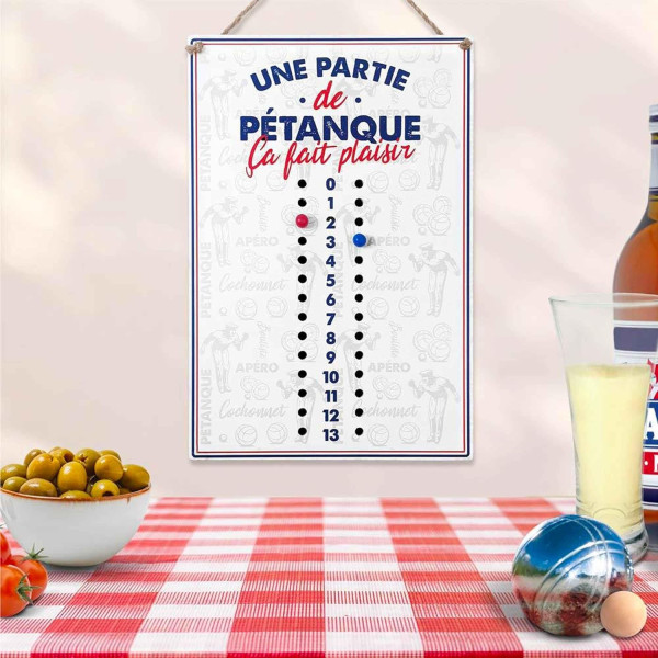 Compteur pour les points à la pétanque - Bois - Jeu de pétanque - Idée cadeau