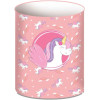 photo-Pot à crayons - Licorne - Rose - Bureau enfant - Métal - Fournitures scolaires