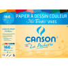 photo-Papier dessin - Canson - A3 - Mi-teintes - Couleurs vives - 160g - 8 feuilles - Dessin