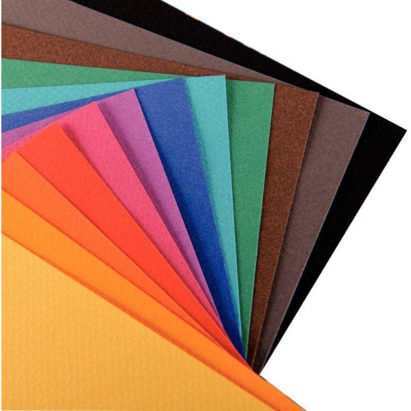 Papier dessin - Canson - A3 - Mi-teintes - Couleurs vives - 160g - 8 feuilles - Dessin