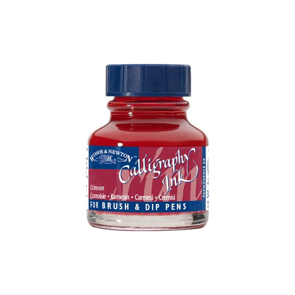 photo-Encre pour calligraphie - Cramoisie - Winsor et Newton - Flacon de 30ml - Beaux-arts