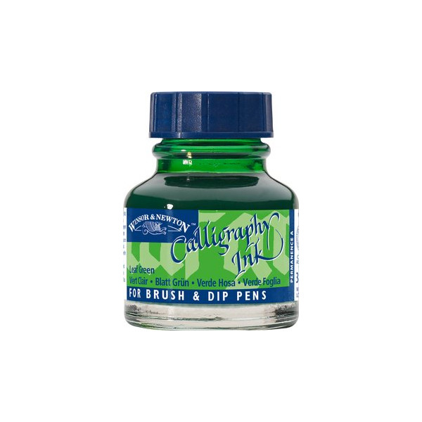 photo-Encre pour calligraphie - Vert clair - Winsor et Newton - Flacon de 30ml - Beaux-arts