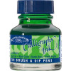 photo-Encre pour calligraphie - Vert clair - Winsor et Newton - Flacon de 30ml - Beaux-arts