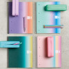 Cahier - A4 - Spirales - Lignes - Polypro - 240 pages perforées - Arc-en-ciel