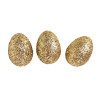 Œufs pailletés - Or - Polystyrène - 6 pièces - 6cm - Pâques - Noël - Loisirs créatifs