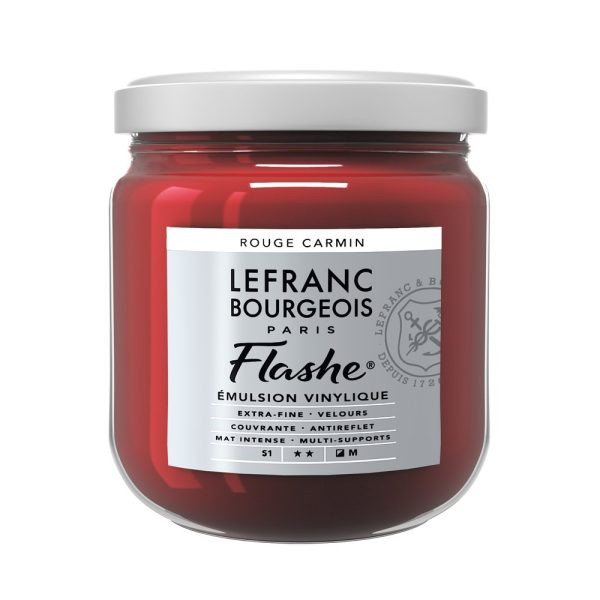 photo - Peinture vinylique - Flashe - Rouge carmin - 366 - Lefranc Bourgeois - 400ml